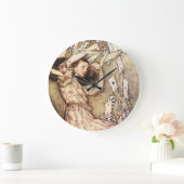 Grande Horloge Ronde Alice au Flying Cards Clock (Maison)