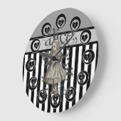 Grande Horloge Ronde Alice Au Pays Des Merveilles (Angle)