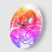 Grande Horloge Ronde Alice au pays des merveilles (Angle)