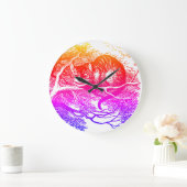 Grande Horloge Ronde Alice au pays des merveilles (Maison)