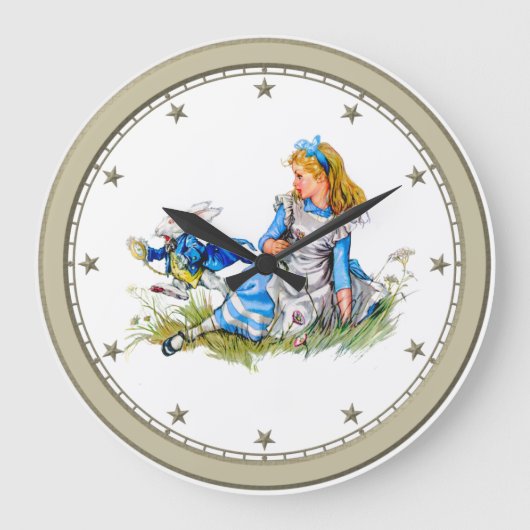 Grande Horloge Ronde Alice dans le pays des merveilles et l'horloge (Recto)