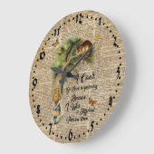 Grande Horloge Ronde Alice et Cheshire (Angle)