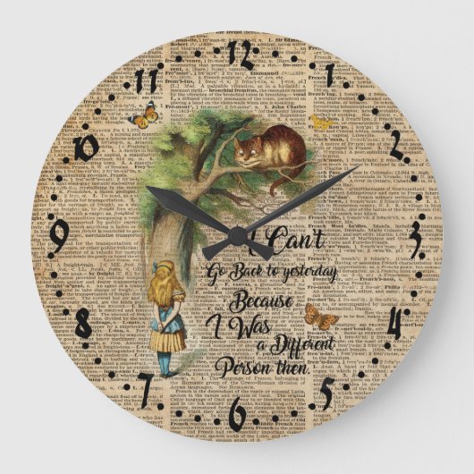 Grande Horloge Ronde Alice et Cheshire (Recto)