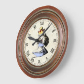 Grande Horloge Ronde Alice et la Couronne 1 (Angle)
