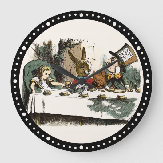 Grande Horloge Ronde Alice Tea Party Mad Hatter (Recto)
