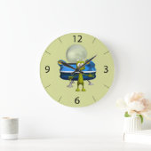 Grande Horloge Ronde Alien amical (Maison)