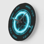 Grande Horloge Ronde Alien Clock Blue (Angle)