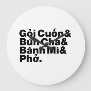 Grande Horloge Ronde Alimentation de rue vietnamienne