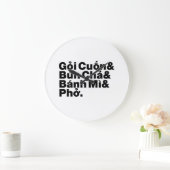 Grande Horloge Ronde Alimentation de rue vietnamienne (Maison)