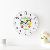 Grande Horloge Ronde Aliments Alcalins Diète saine (Maison)