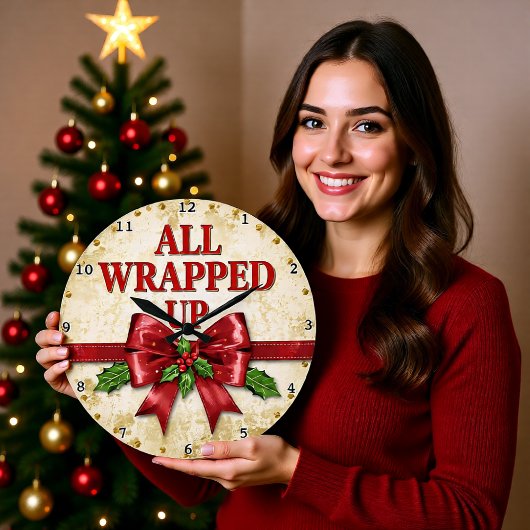 Grande Horloge Ronde All Wrapped Up Red Bow