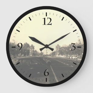 Grande Horloge Ronde Allemagne vintage Berlin Le 17 Juin Rue Grand