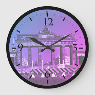 Grande Horloge Ronde Allemagne vintage Berlin Porte de Brandebourg Gran