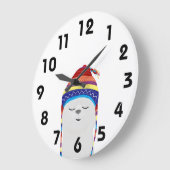 Grande Horloge Ronde Alpaca Clock (Angle)