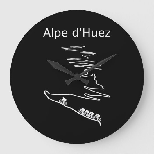 Grande Horloge Ronde Alpe Huez En France Vélo Design Hommes (Recto)