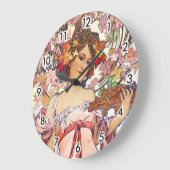 Grande Horloge Ronde Alphonse Mucha (Angle)