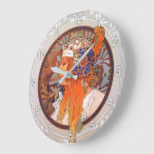 Grande Horloge Ronde Alphonse Mucha (Angle)