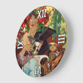 Grande Horloge Ronde Alphonse Mucha Bieres De La Meuse (Angle)