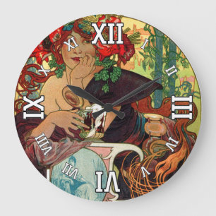 Grande Horloge Ronde Alphonse Mucha Bieres De La Meuse