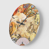 Grande Horloge Ronde Alphonse Mucha Biscuits Lefevre-Utile (Angle)