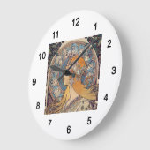 Grande Horloge Ronde Alphonse Mucha, "Zodiac" (Angle)