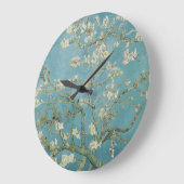Grande Horloge Ronde Amandiers en fleurs par Vincent Van Gogh (Angle)