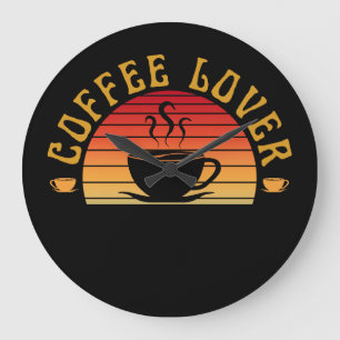 GRANDE HORLOGE RONDE AMATEUR DE CAFÉ