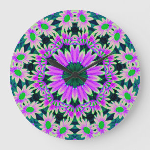 Grande Horloge Ronde Amateurs de marguerite Imaginaire fractal