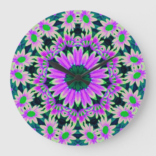 Grande Horloge Ronde Amateurs de marguerite Imaginaire fractal (Recto)