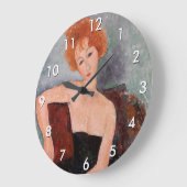 Grande Horloge Ronde Amedeo Modigliani - Robe de soirée pour filles rou (Angle)