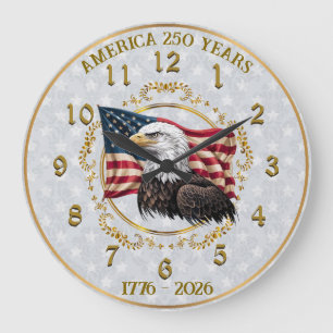 Grande Horloge Ronde America250 Anniversaire de l'horloge murale améric