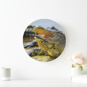 Grande Horloge Ronde American Alligator face à face (Maison)