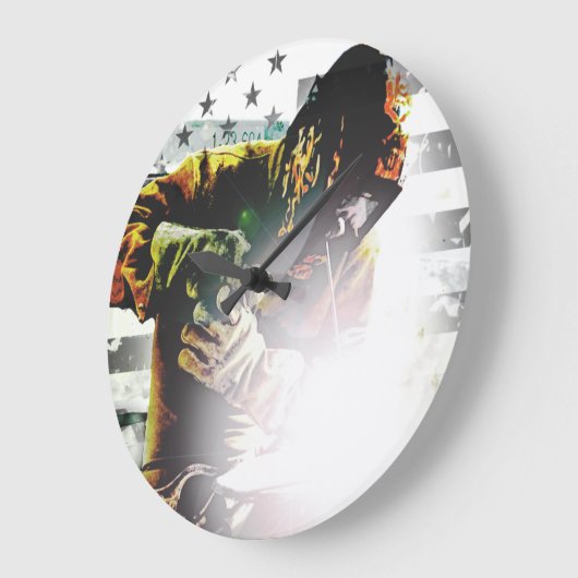 Grande Horloge Ronde American Flag (Angle)