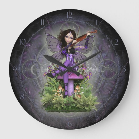 Grande Horloge Ronde Amethyst Fairy (Recto)