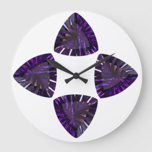 Grande Horloge Ronde Améthyste Février Pierre de naissance violet grand