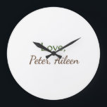 Grande Horloge Ronde amour ajouter un nom simple texte modifiable minim<br><div class="desc">conception</div>