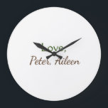 Grande Horloge Ronde amour ajouter un nom simple texte modifiable minim<br><div class="desc">conception</div>