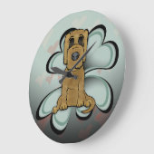 Grande Horloge Ronde Amour des chiots (Angle)