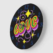 Grande Horloge Ronde AMOUR. Pride & Diversity Hippy, BoHo (Angle)