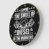 Grande Horloge Ronde Amour Que L'Odeur Diesel Du Matin (Angle)