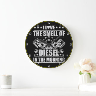 Grande Horloge Ronde Amour Que L'Odeur Diesel Du Matin