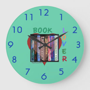 Grande Horloge Ronde Amoureux des livres