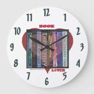 Grande Horloge Ronde Amoureux des livres