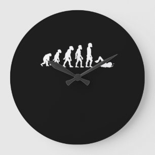 Grande Horloge Ronde Amusant Nage Humain Évolution Nage Conception nage