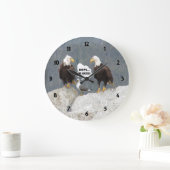 Grande Horloge Ronde Amusants aigles et mouettes (Maison)