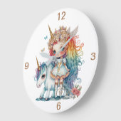 Grande Horloge Ronde Amusement Licorne (Angle)