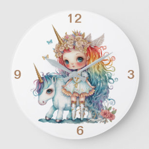 Grande Horloge Ronde Amusement Licorne