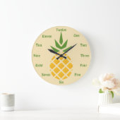 Grande Horloge Ronde Ananas (Maison)