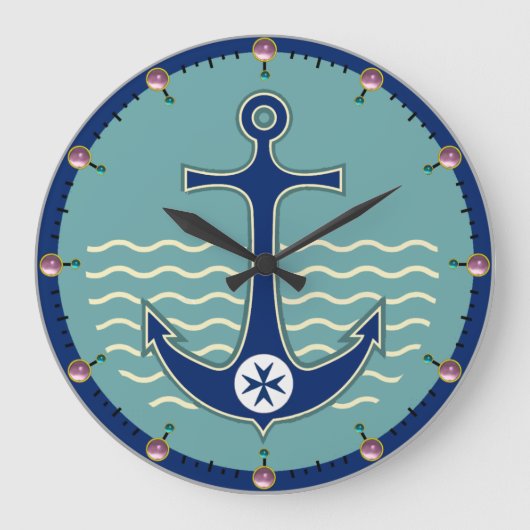 GRANDE HORLOGE RONDE ANCHOR BLUE CORSAIR (Recto)