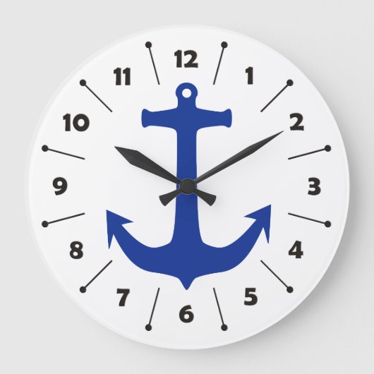 Grande Horloge Ronde Anchor blue + your background & ideas (Recto)